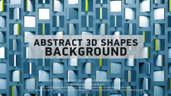 Abstract 3D Shapes Background 4K Looping Backdrop alt