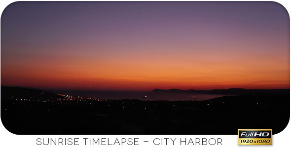 Sunrise City Harbor Sea - Time Lapse