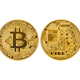 Front and back golden bitcoin symbol on white - PhotoDune Item for Sale