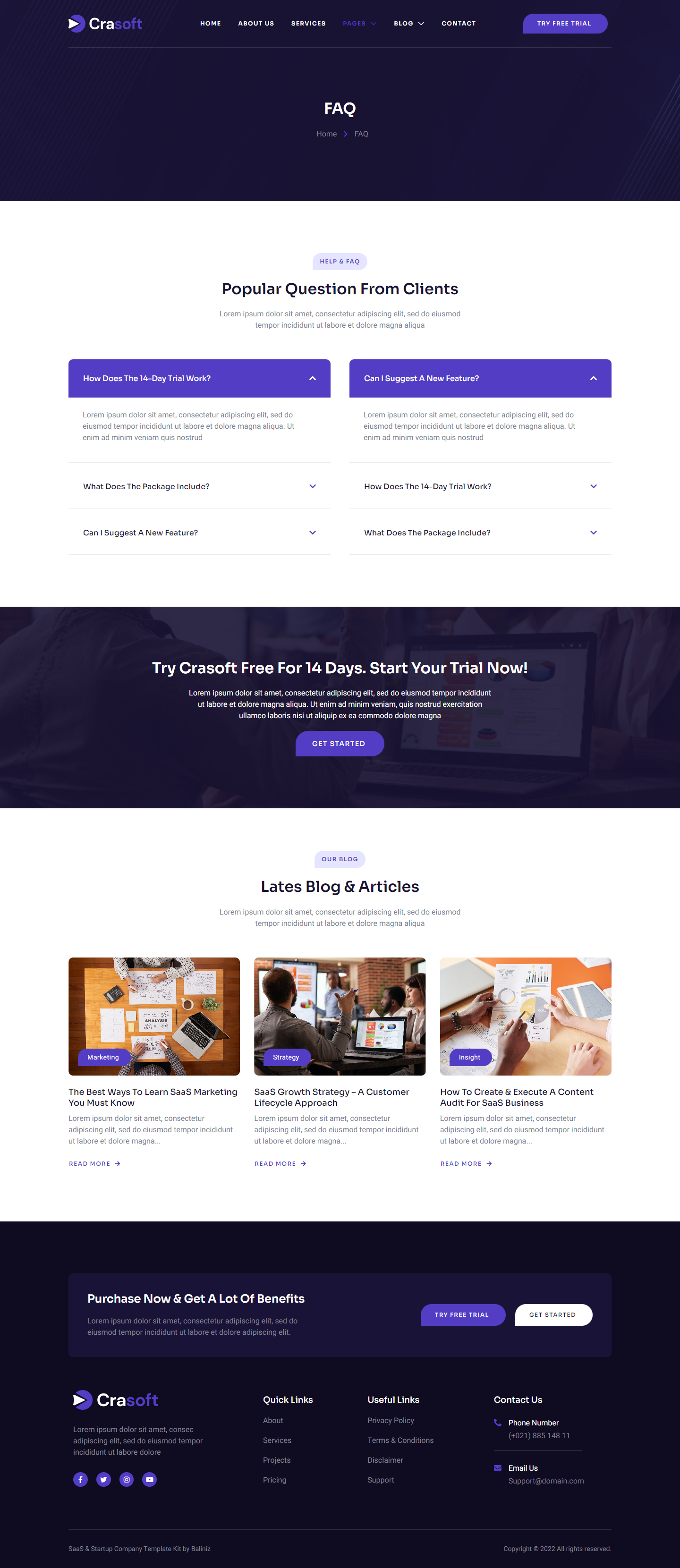 Crasoft – SaaS & Tech Startup Company Elementor Template Kit by baliniz