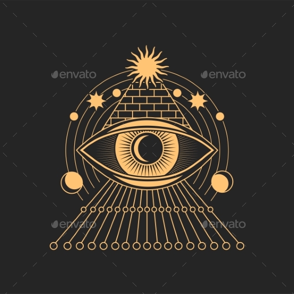 Eye Tattoo Occult and Esoteric Mason Tarot Symbol