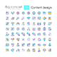 Content Design RGB Color Icons Set
