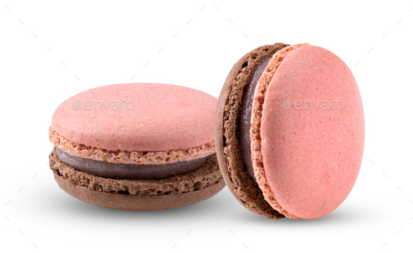 Macarons isolated on white - Stock Photo - Images
