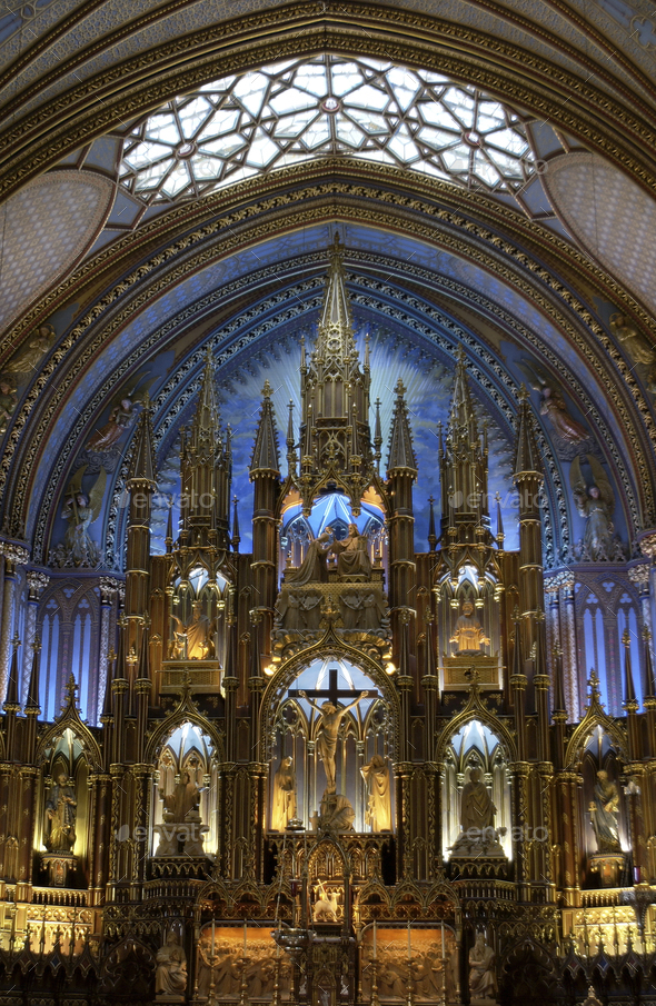 Notre-Dame Basilica - Montreal - Canada - Stock Photo - Images