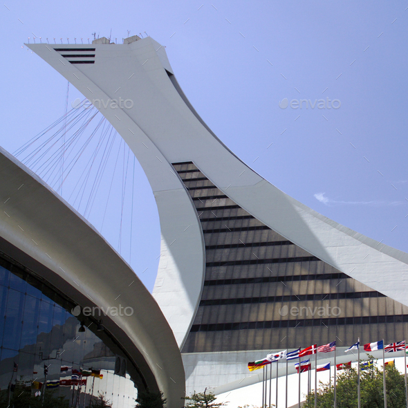 The Olympic Stadium - Montreal - Canada - Stock Photo - Images