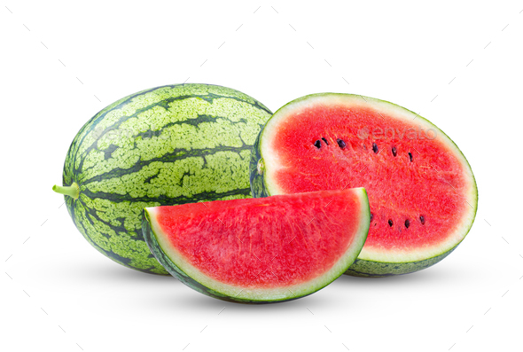 Watermelon isolated on white - Stock Photo - Images