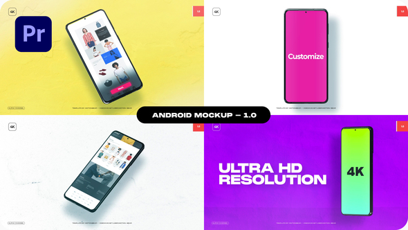 Android Mockup - Package 01 - For Premiere Pro