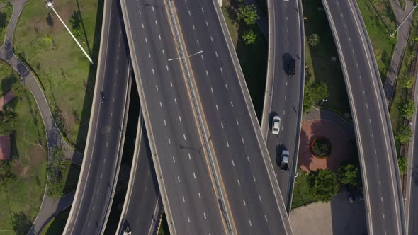 Aerial View Traffic Highway