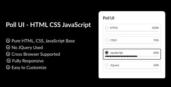 POLL UI HTML CSS JAVASCRIPT
