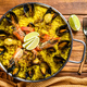 Seafood paella in the fry pan with prawns, shrimps, octopus and mussels - PhotoDune Item for Sale