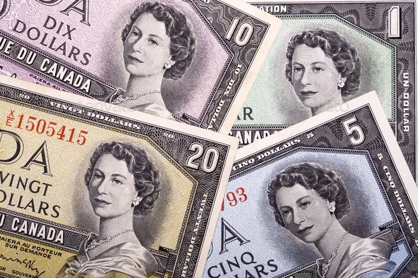 Old Canadian money a business background