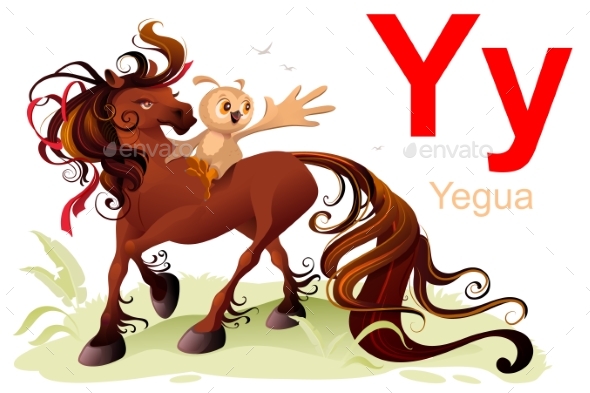 Yegua Abc Spanish Alphabet Horse Translation