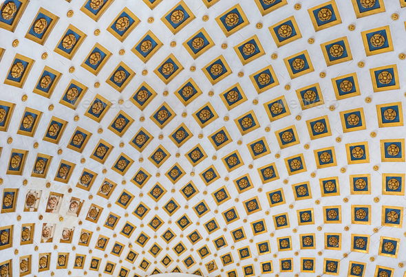 Interior detail of a dome. Architectural pattern - Stock Photo - Images