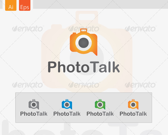 PhotoTalk Logo Design - Abstract Logo Templates