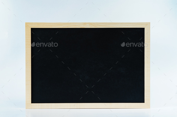 Blank chalk board sign on white background