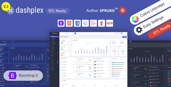 Dashplex - Bootstrap Admin & Dashboard HTML Template