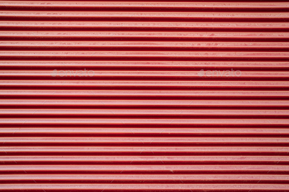 Parallel red vertical lines background. Metallic texture, real abstract ...