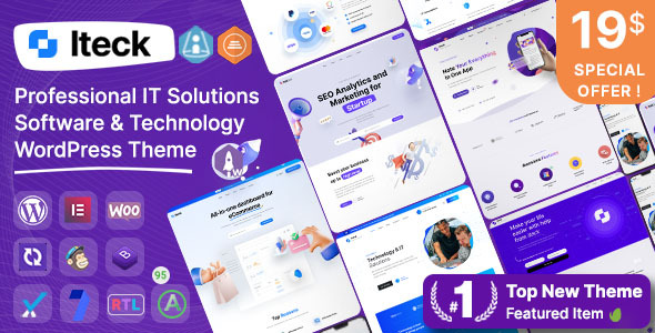 Exceptional Iteck - Software & Technology WordPress Theme