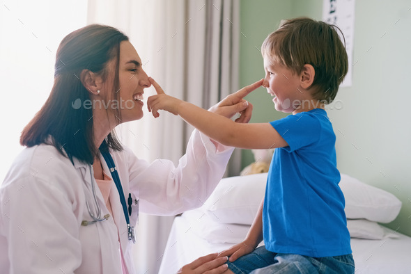 Personality is as important as knowledge and expertise. Shot of a little boy visiting the doctor.