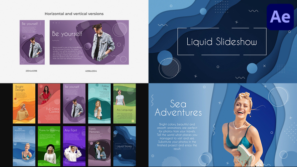 Liquid Colorful Slideshow for After Effects
