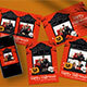 Orange Modern Halloween Greeting Cards