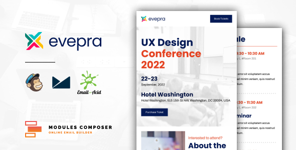 Evepra - Responsive Email for Events & Conferences