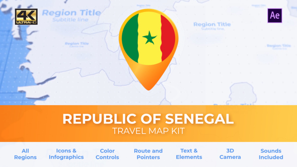 Senegal Map - Republic of Senegal Travel Map