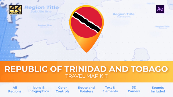 Trinidad and Tobago Map - Republic of Trinidad and Tobago Travel Map