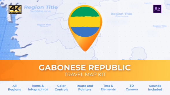 Gabon Map - Gabonese Republic Travel Map
