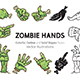 Halloween Zombie Hands Set