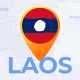Laos Map - Lao People&#39;s Democratic Republic Travel Map - VideoHive Item for Sale