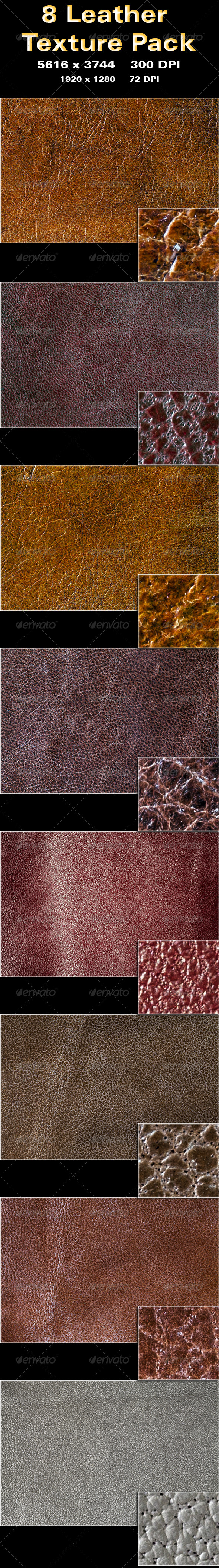 8 Leather Texture Pack - Fabric Textures