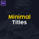 Minimal Titles v1.0 - VideoHive Item for Sale