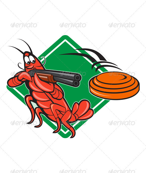 Crayfish Lobster Target Skeet Shooting - Animals Characters
