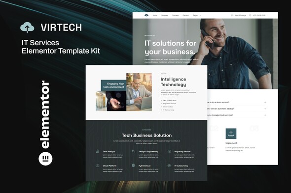 VirTech - IT Services Elementor Template Kit