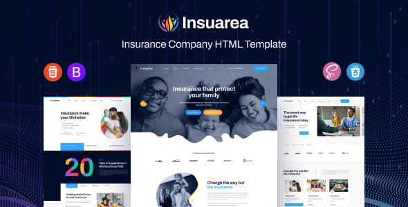 Extraordinary Insuarea - Insurance Company HTML5 Template