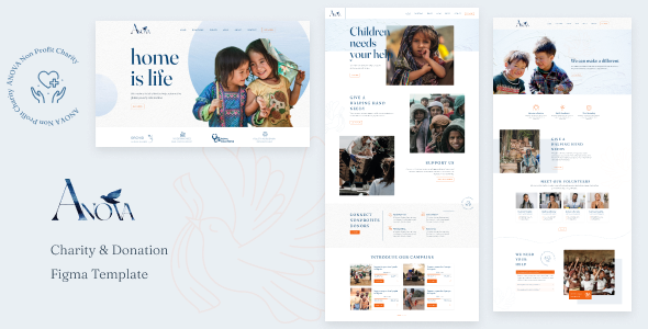 Anova - Charity & Donation Figma Template