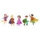 Set of Kids in Superhero Costumes