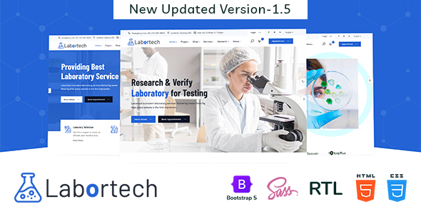 Excellent Labortech - Laboratory & Science Research HTML5 Template