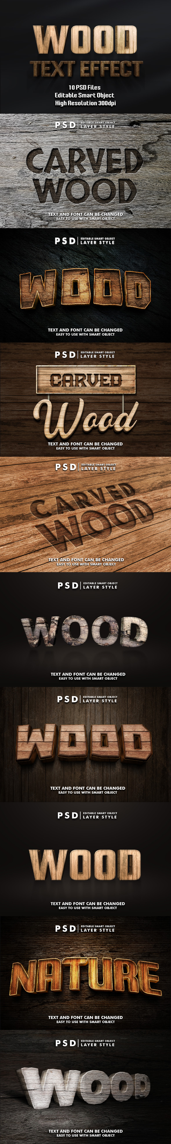 [DOWNLOAD]The Best of Wood Psd Text Effect
