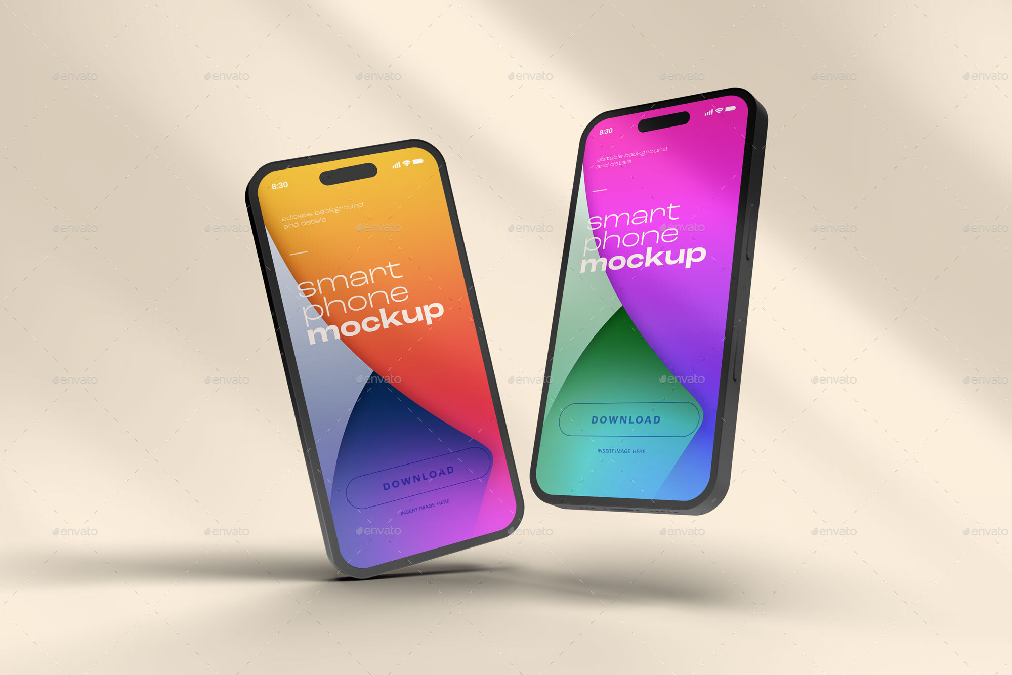 iPhone 14 Pro Clay Mockup Set by foxyeaf | GraphicRiver