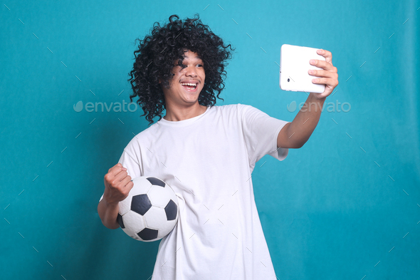 Live Streaming Football Match - Stock Photo - Images