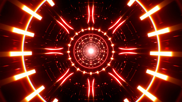 Abstract Red Light Vj Background