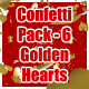 Confetti Pack 6 Golden Heards - VideoHive Item for Sale