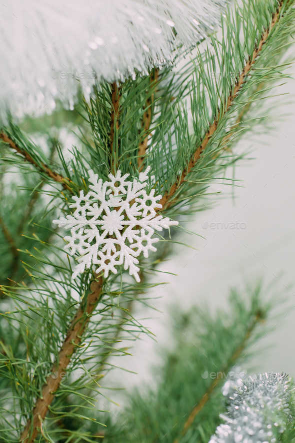 new year holiday decor ornaments christmas tree - Stock Photo - Images