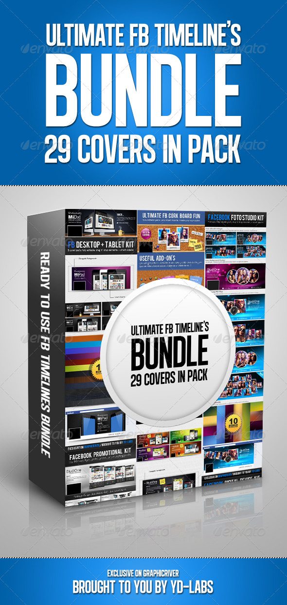FB Timelines Bundle V3 - Facebook Timeline Covers Social Media