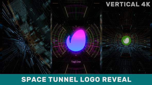Space Tunnel Logo Vertical