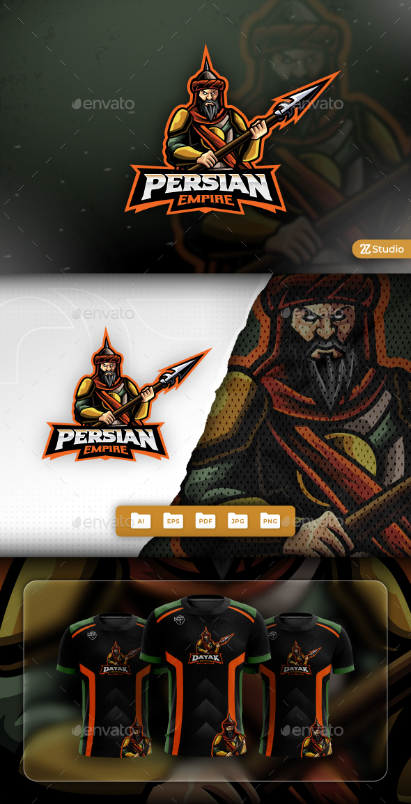Persian Empire Mascot Logo Design