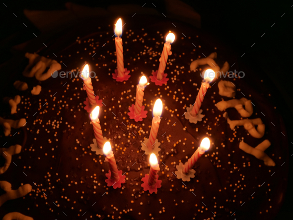 Cake with candles night happy birthday №210340