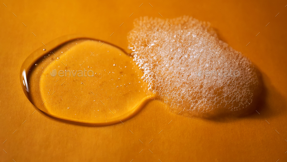 A drop of gel and the texture of the foam. - Stock Photo - Images